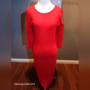 Red Long Sleeve Dress